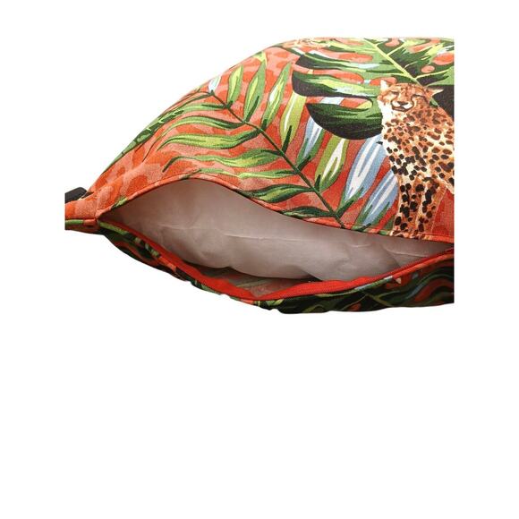 Madison OUTDOOR Pillow 22" Tropical Cheetah Weatherproof Palm Jungle Colorful - Picture 9 of 10